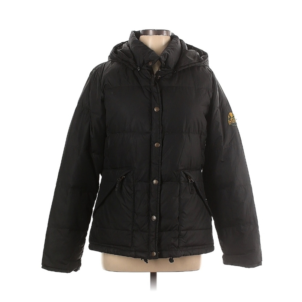 Vintage Polo Jeans Co Ralph Lauren Women L Down Puffer 1967 Yellow Logo Jacket